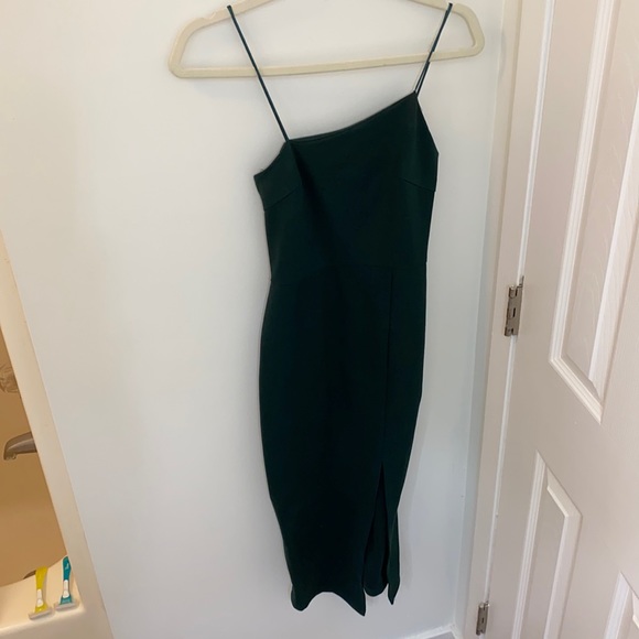 Cecilia Bodycon Midi Dress Emerald - Picture 3 of 4